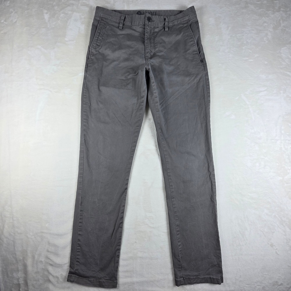 Vuori Meta Pant Mens 30 Grey V433 Slim Straight Chino Stretch Technical Trousers